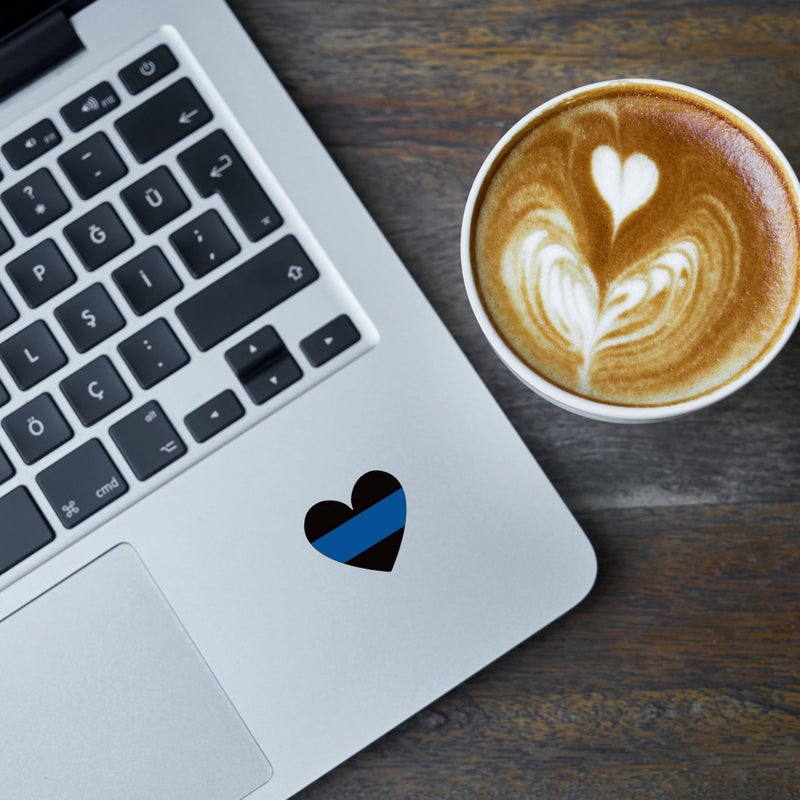 Fundraising For A Cause 250 Blue Line Heart Stickers - Police Support Stickers for Car Bumpers, Office Doors, Cell Phones and More - Image 4